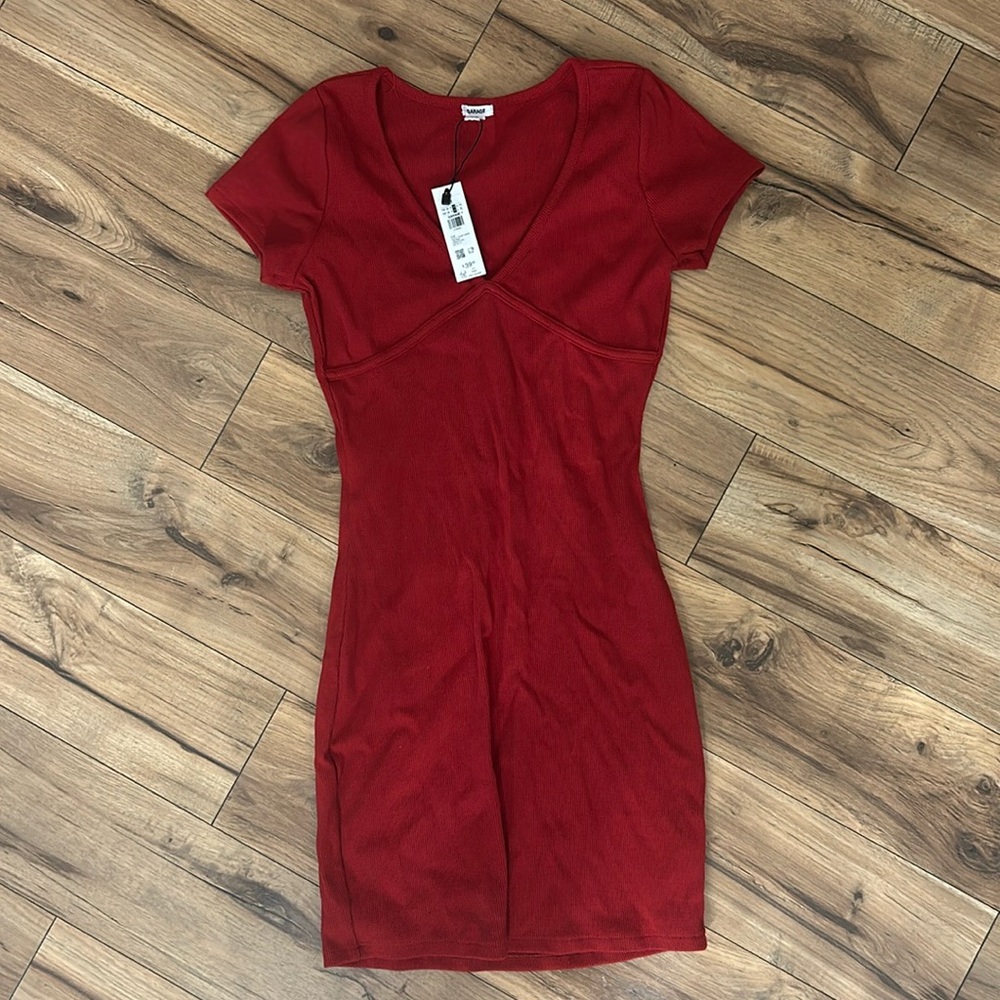Red Short Sleeved Dress